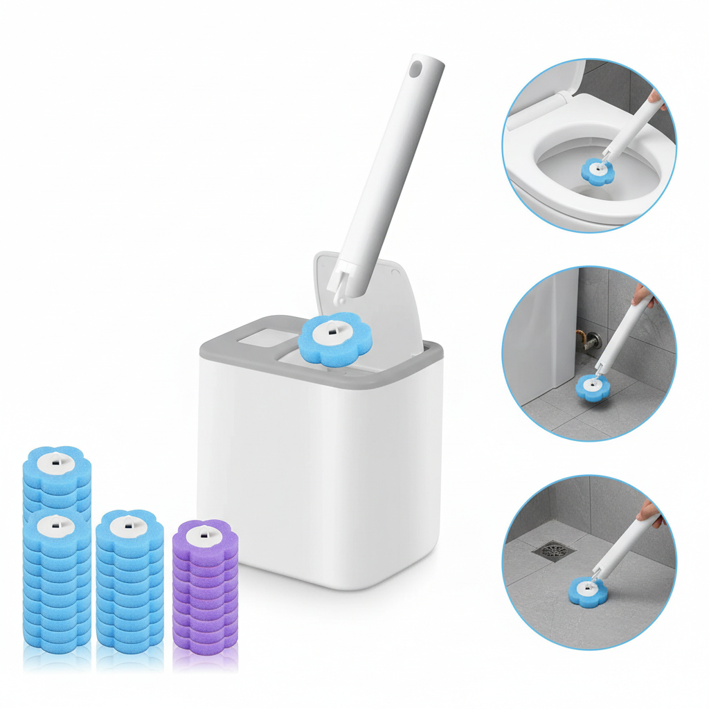 Zestaw Szczotek Toaletowych z Wymiennymi Głowicami